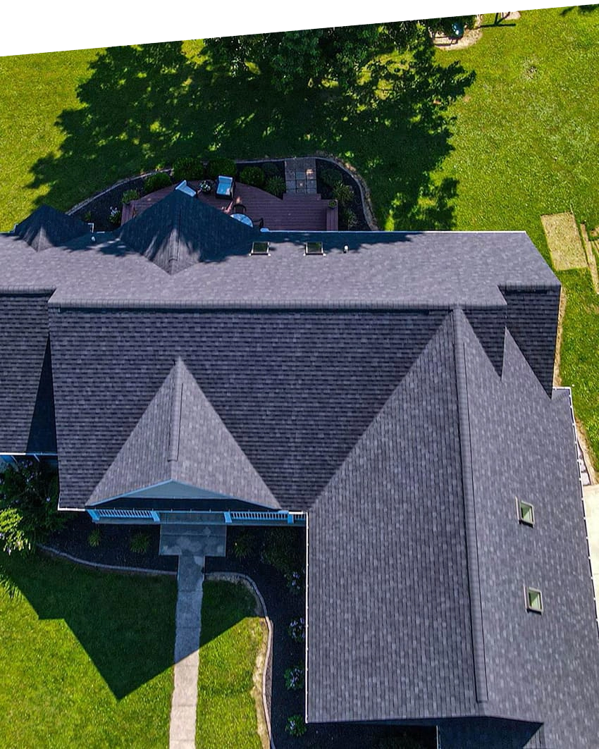 Finished residential roof